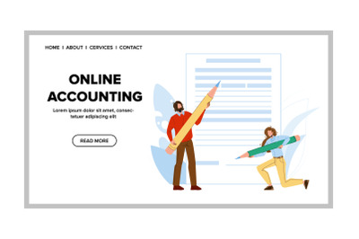Online Accounting Internet Financial Report Vector