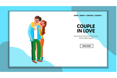 Couple In Love Young Family Relationship Vector