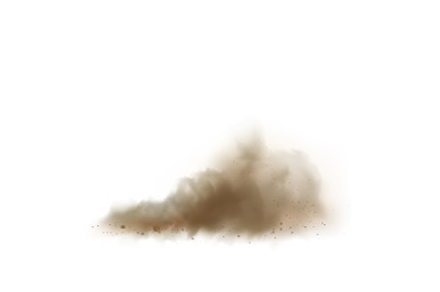 Dust Cloud On Road From Vehicle Or Bike Vector