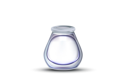 Inkwell Stationery Empty Glass Container Vector