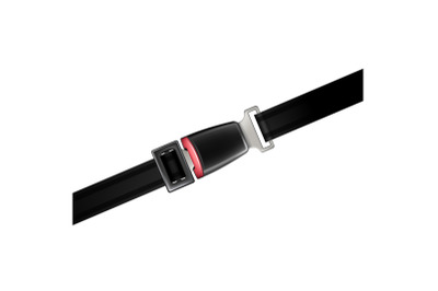 Seat Belt Closed Car Life Safety Detail Vector