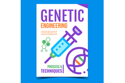 Genetic Engineering Creative Promo Banner Vector