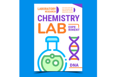 Chemistry Lab Experiment Promotion Poster Vector