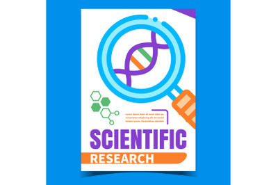 Scientific Research Creative Promo Banner Vector