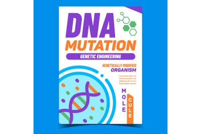 Dna Mutation Creative Promotion Poster Vector