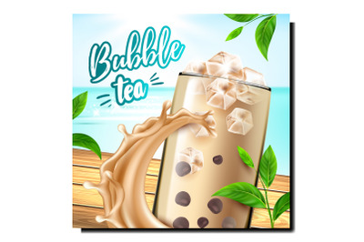 Bubble Tea Creative Promotional Banner Vector