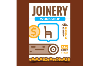 Joinery Workshop Creative Promo Banner Vector