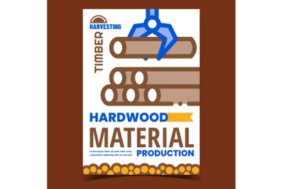 Hardwood Material Creative Promo Banner Vector