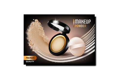 Makeup Powder Creative Promotional Poster Vector