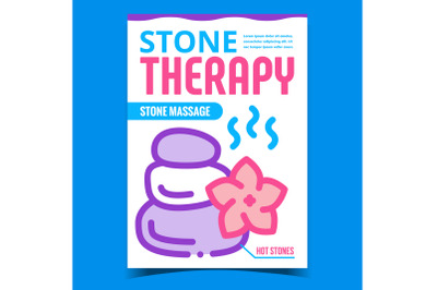 Stone Therapy Creative Promotion Banner Vector