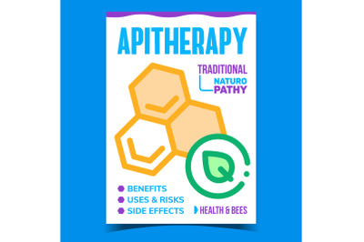 Apitherapy Creative Promotional Poster Vector