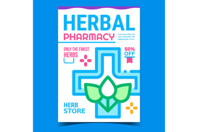 Herbal Pharmacy Creative Promotion Banner Vector