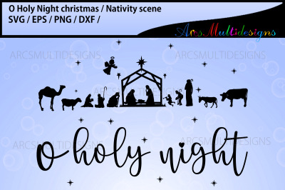 O holy Night cut file / Nativity scene