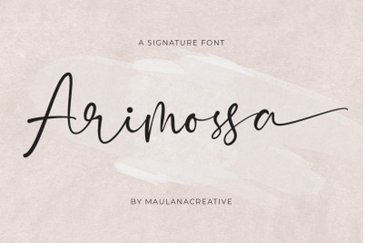 Arimossa Signature Font