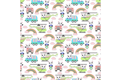 pattern design with cute animal cartoon ornament