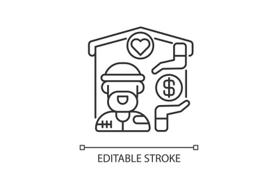Shelter services linear icon