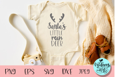 Santa&#039;s little rein deer svg, baby svg