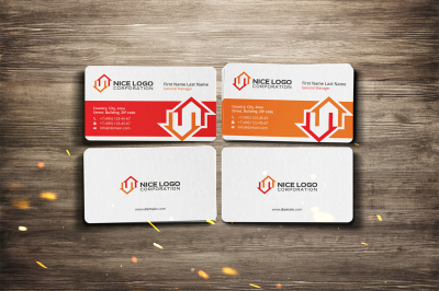 two houses business card
