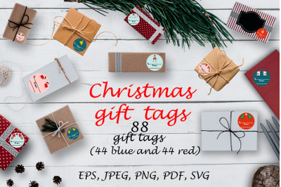 Christmas Gift Tags SVG files. 88 Printable Gift Tag.