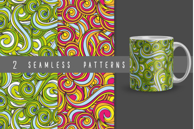 2 seamless patterns - Bright set