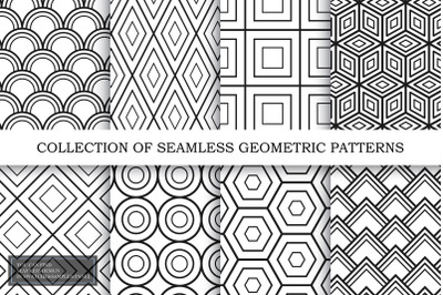 Black and white geometric patterns