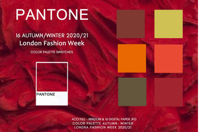 Swatches for photoshop, Pantone Color Autumn Winter 2020-21