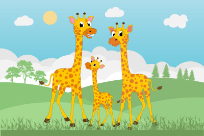 giraffe family