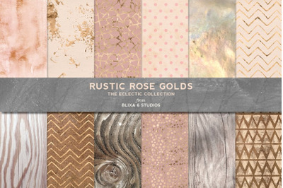 Rustic Rose Gold Background Textures &amp; Patterns