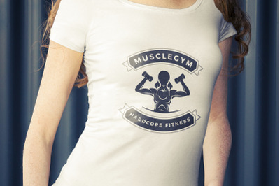 Sporty Woman Logo For Fitness Club