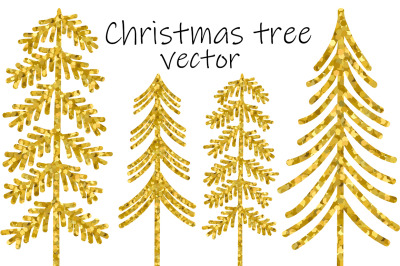 Set Christmas trees vector illustration. Christmas trees SVG