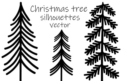 Christmas trees silhouettes vector. Christmas trees SVG