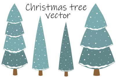 Set Christmas trees vector illustration. Christmas trees SVG