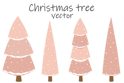 Set Christmas trees vector illustration. Christmas trees SVG