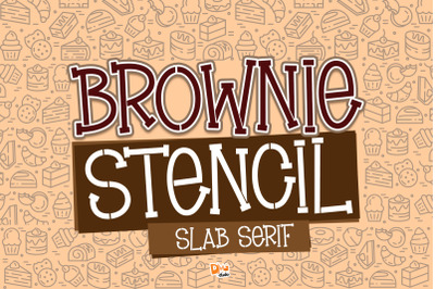 Brownie Stencil - Slab Serif Stencil Font