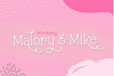 Malory &amp; Mike Font Duo (Cricut Fonts, Curly Fonts, Swirly Fonts)