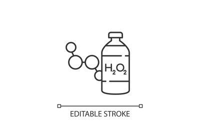 Hydrogen peroxide linear icon