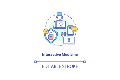 Interactive medicine concept icon