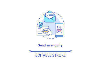 Send an enquiry concept icon