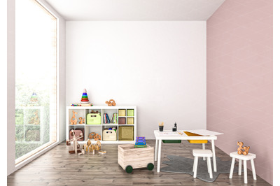 Interior scene artwork background interior mockup