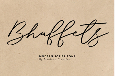 Bhuffets Modern Script Font