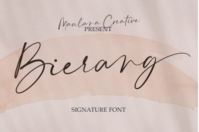 Bierang Signature Font