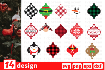 Arabesque Tile Christmas Ornaments SVG Bundle