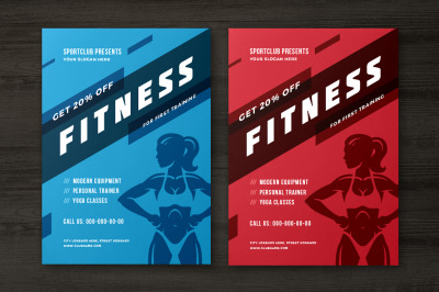 Fitness &amp; Gym Sports Flyer Template