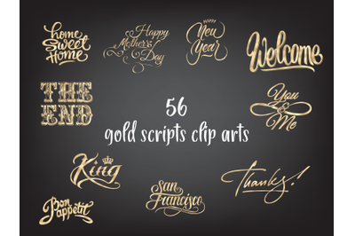 Gold Catchwords, Gold text ornaments