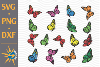 Color Butterfly SVG&2C; PNG&2C; DXF Digital Files Include