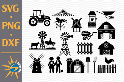 Farming Silhouette SVG&2C; PNG&2C; DXF Digital Files Include