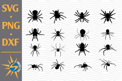 Spider Silhouette SVG, PNG, DXF Digital Files Include