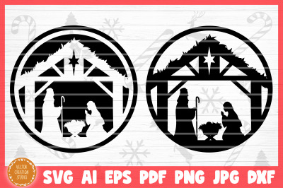 Nativity Christmas SVG Cut File