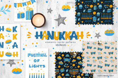 Hanukkah Jewish holiday design