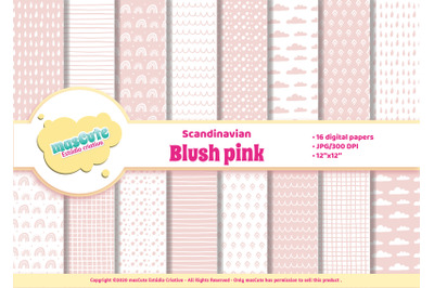 Digital Paper Pack - Scandinavian blush pink